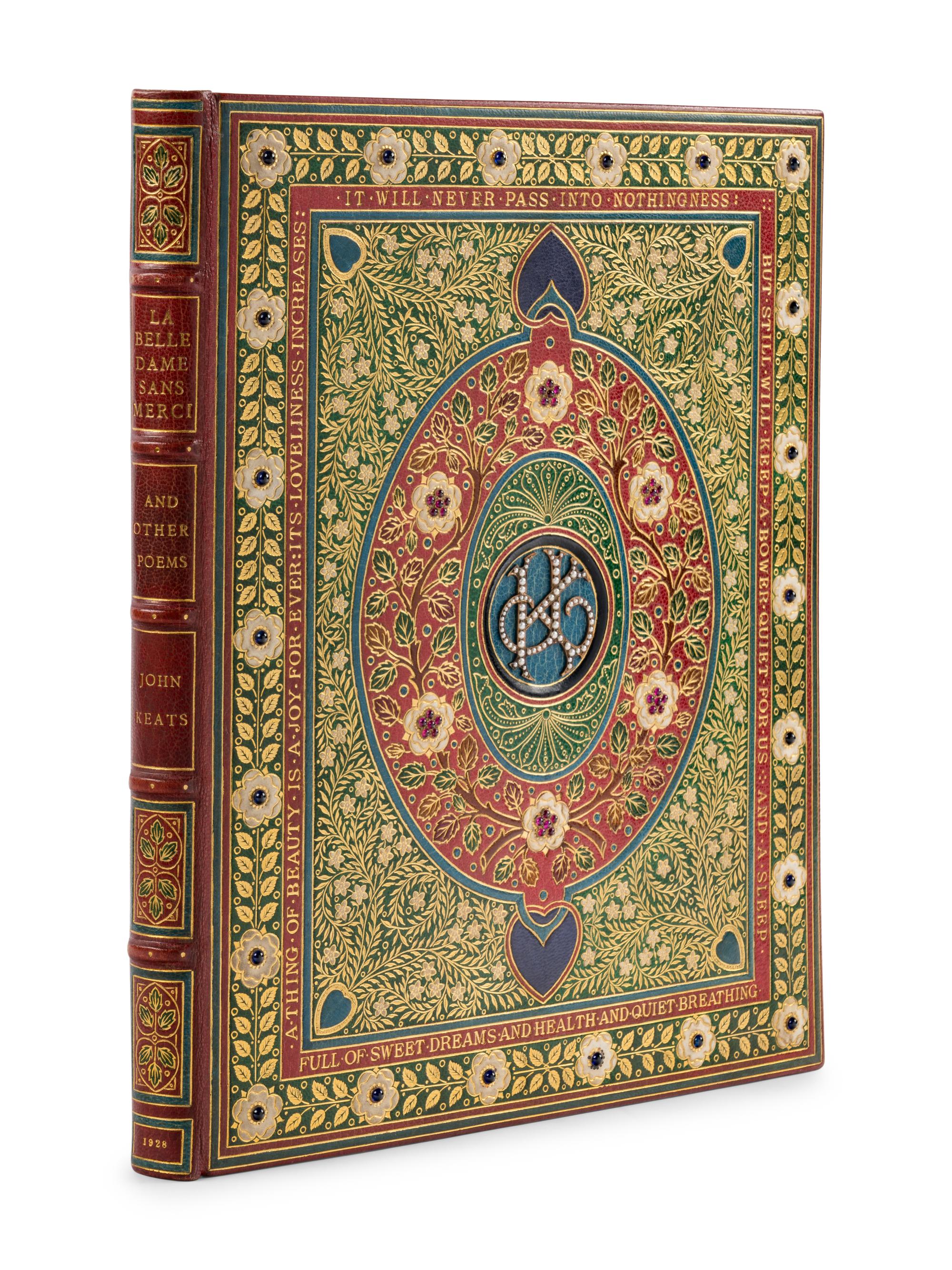 SANGORSKI, Alberto, calligrapher and illuminator. -- KEATS, John (1795-1821). "La Belle Dame sans Merci" -- "Ode on a Grecian Urn" -- "Ode to Psyche." London, 1928.