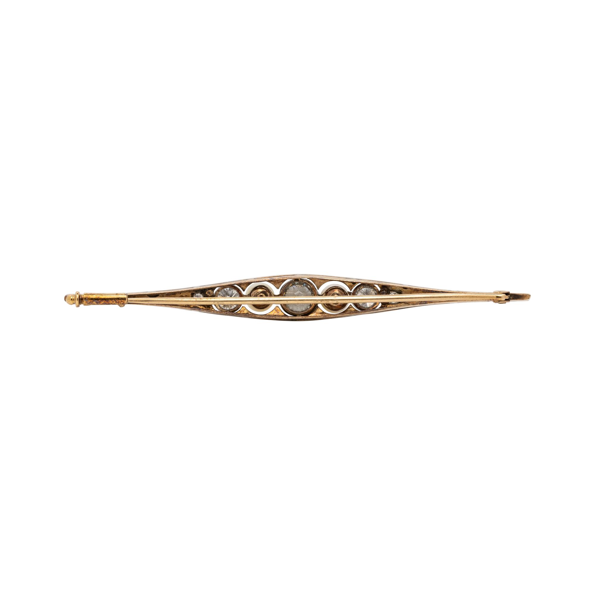 EDWARDIAN, PLATINUM-TOPPED GOLD, PEARL AND DIAMOND BROOCH