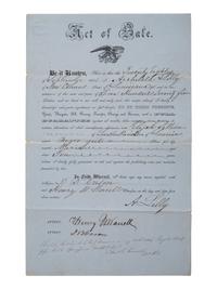 [SLAVERY & ABOLITION]. Partly printed bill of sale for enslaved girl Maria, age 10. New Orleans, LA, 28 September 1853.