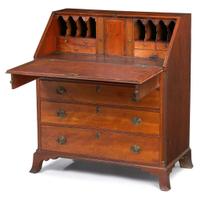 Cherrywood slant-front desk middle atlantic states, last quarter 18th century