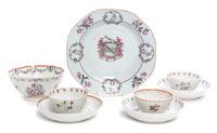 A Group of Export Porcelain Articles Diameter of largest 8 3/4 inches. — 18TH CENTURY