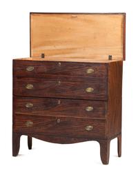 A Country Grain Painted Maple Two-Drawer Blanket Chest