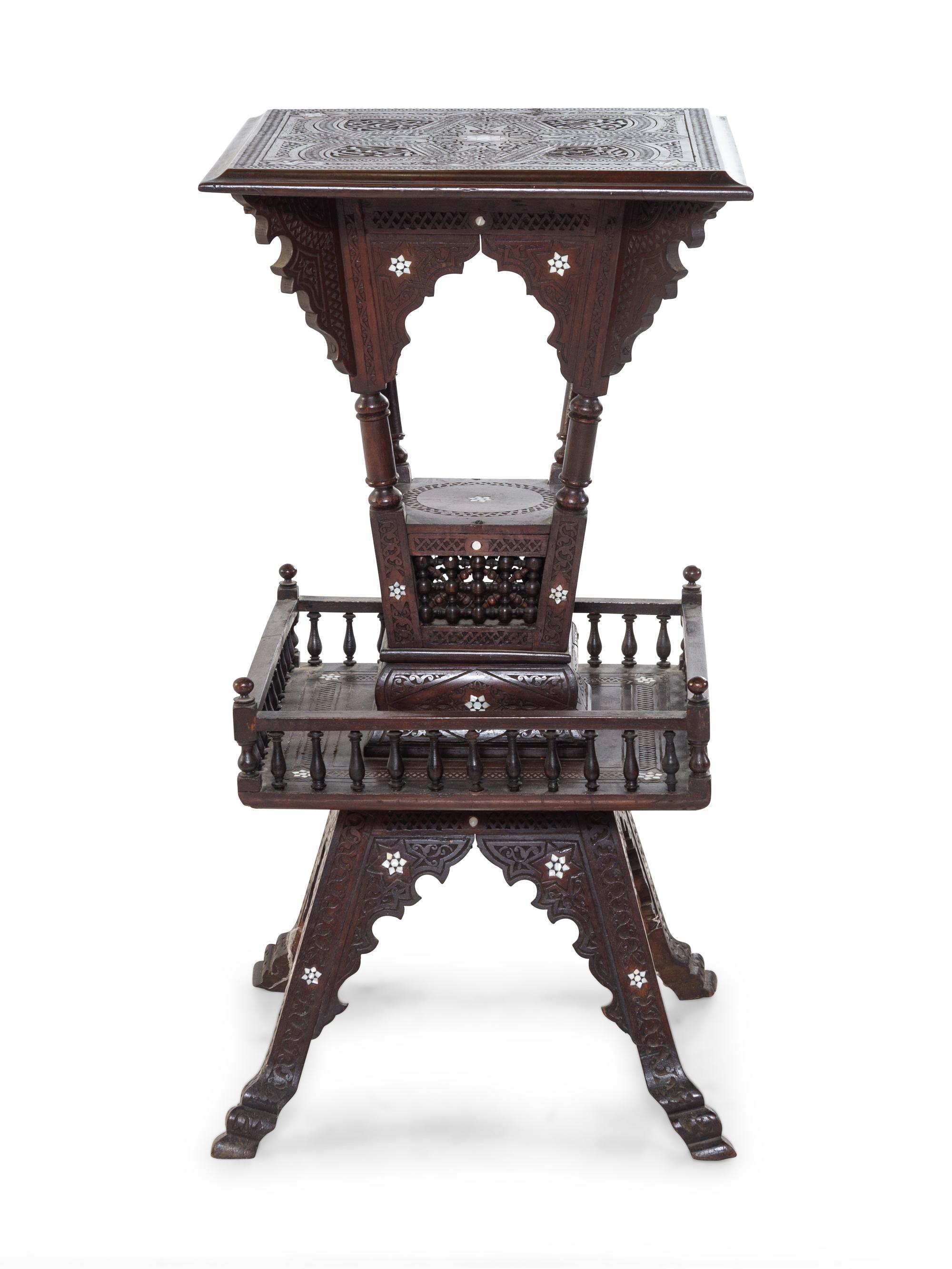 A Walnut Pedestal Table