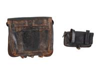 [CIVIL WAR]. Cartridge boxes and pouch, incl. pattern 1864 example.