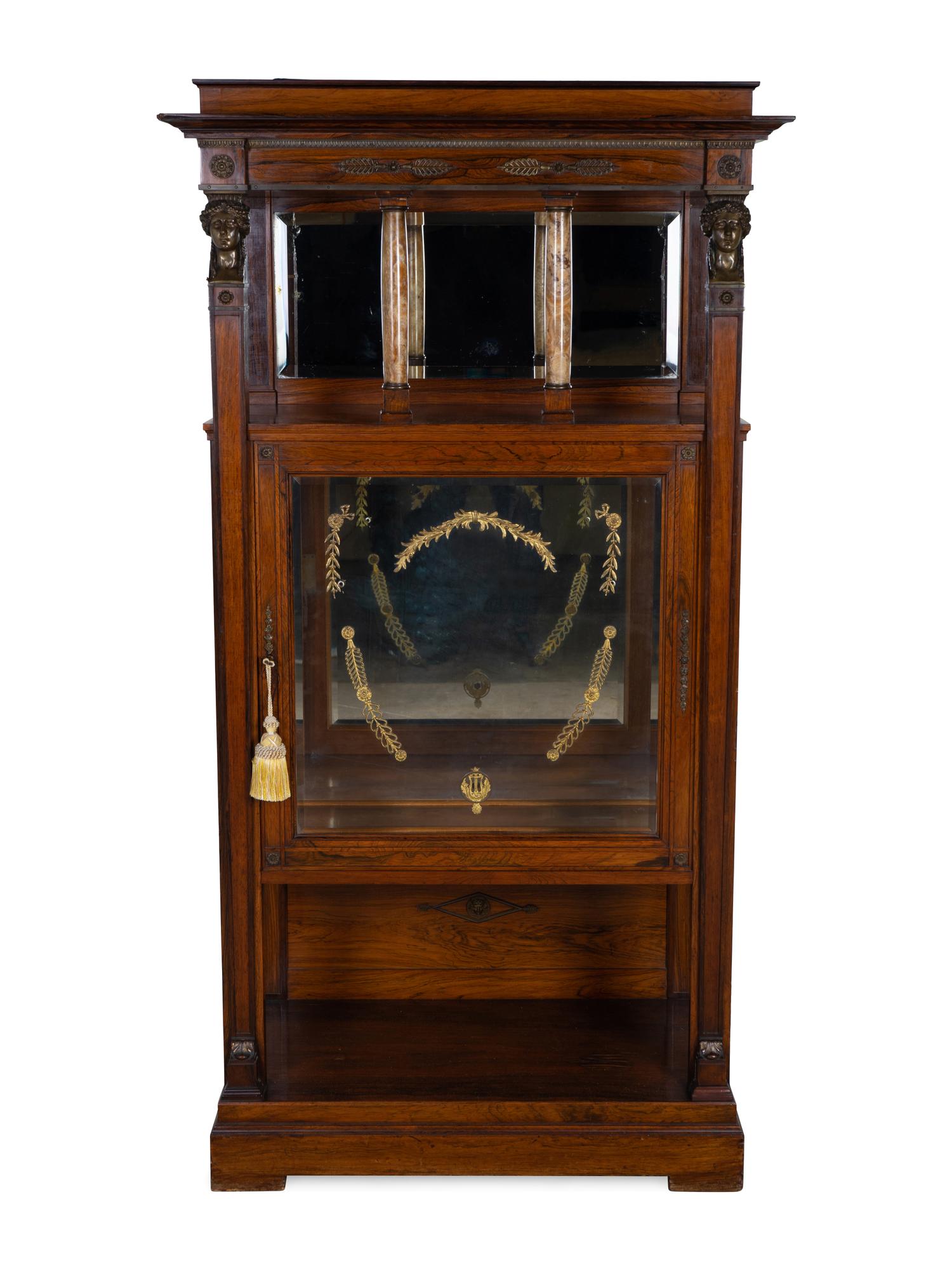 An Empire Style Gilt-Metal-Mounted Rosewood Etagere — 19TH CENTURY