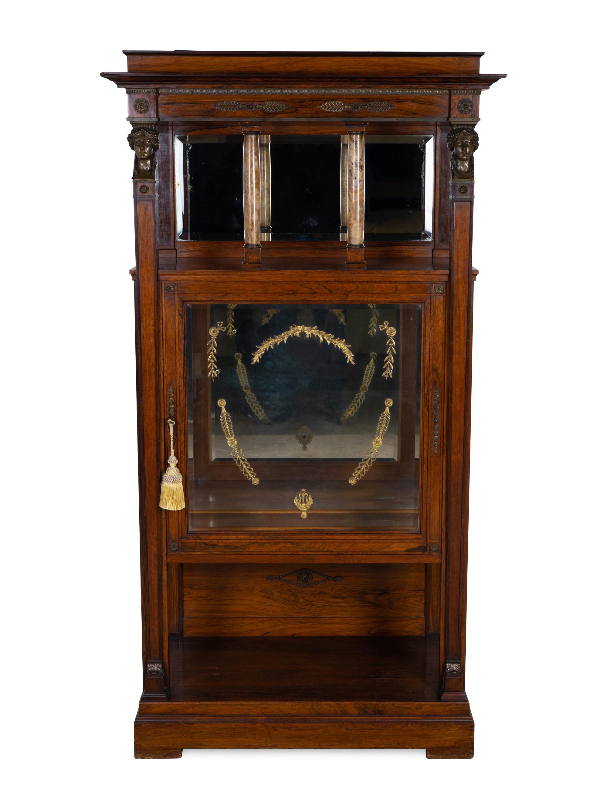 An Empire Style Gilt-Metal-Mounted Rosewood Etagere — 19TH CENTURY