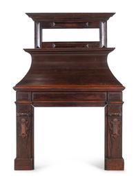 A French Carved Pine Fireplace Mantel