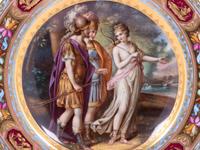 A Vienna Painted and Parcel Gilt Porcelain Tazza
