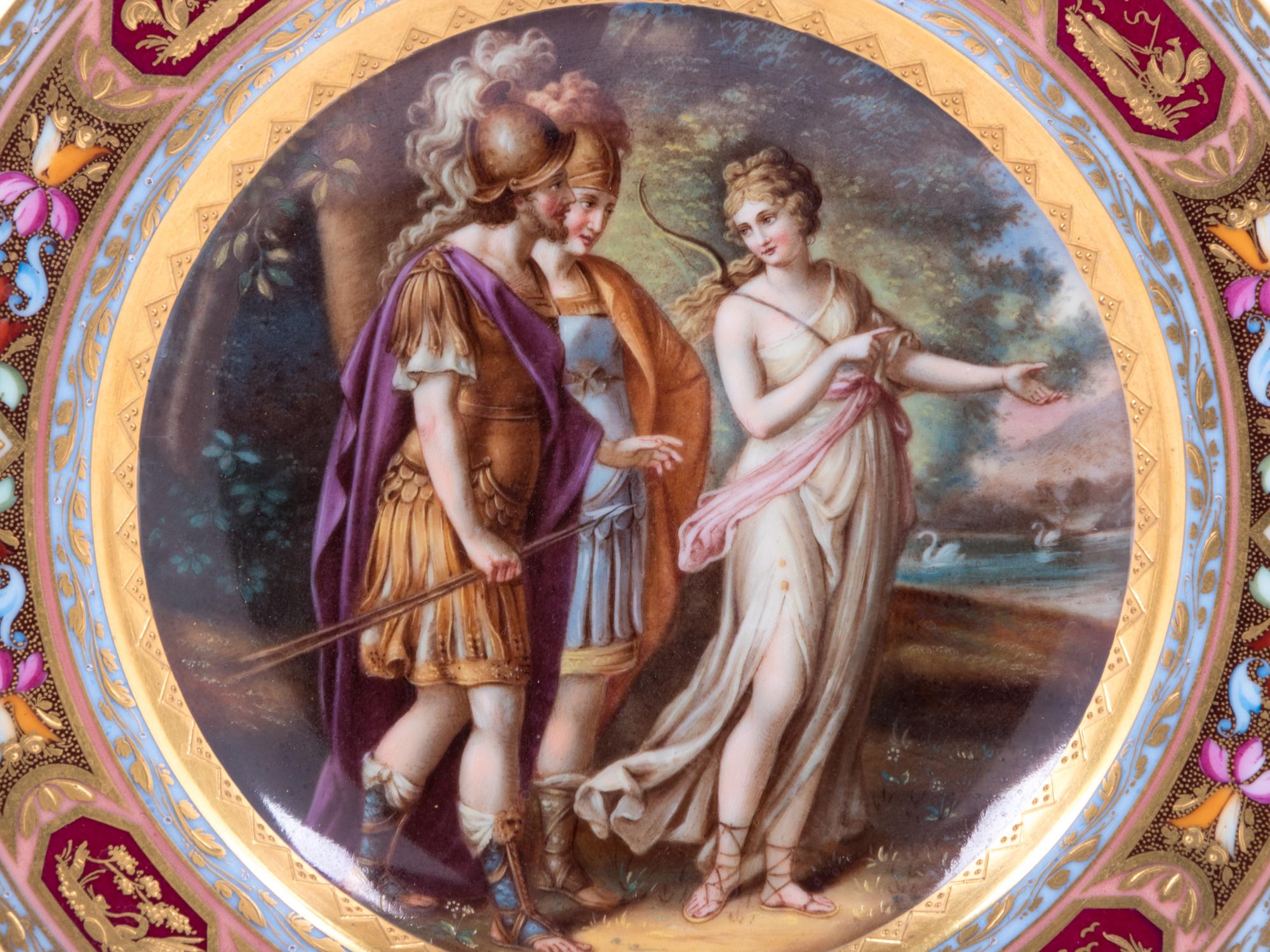 A Vienna Painted and Parcel Gilt Porcelain Tazza