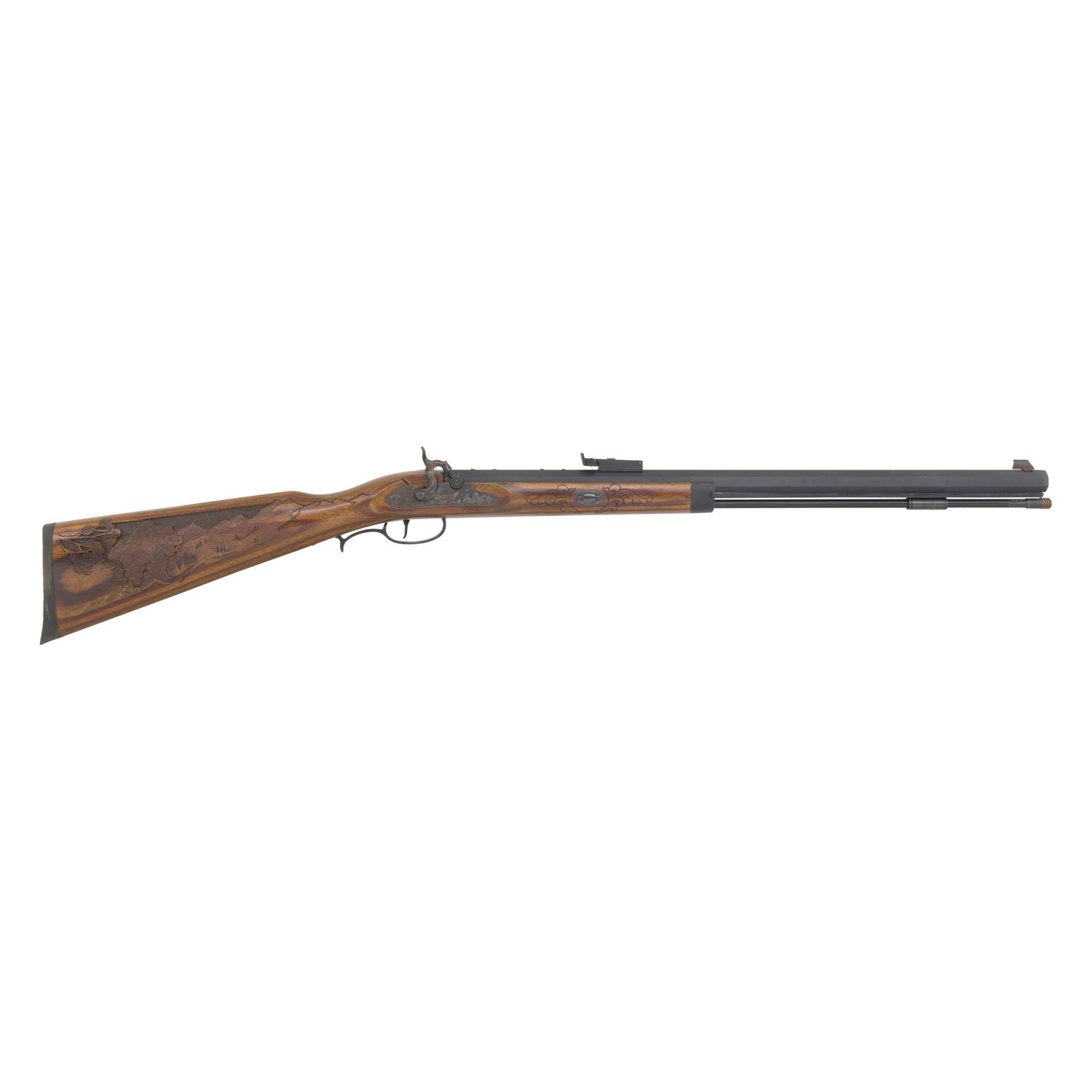 Percussion Frontier Hunter .50 with Custom Carved Stock by Bell Jennings