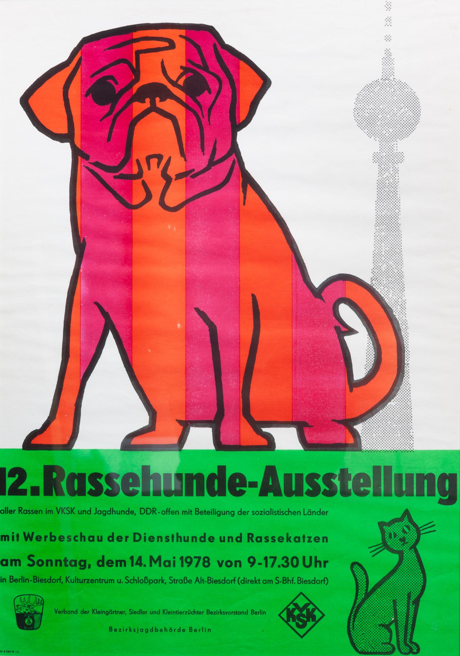 A Group of Eleven Foreign Language Posters depicting Various Dog Breeds Largest: 32 1/2 x 23 inches.