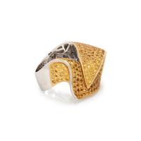 BICOLOR GOLD AND YELLOW SAPPHIRE RING
