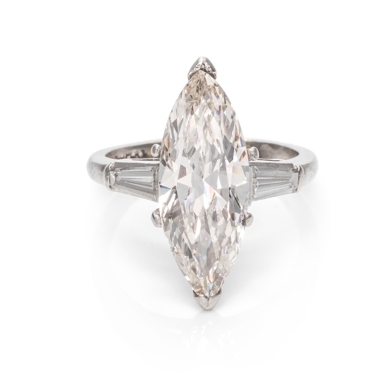 A Platinum and Diamond Ring,