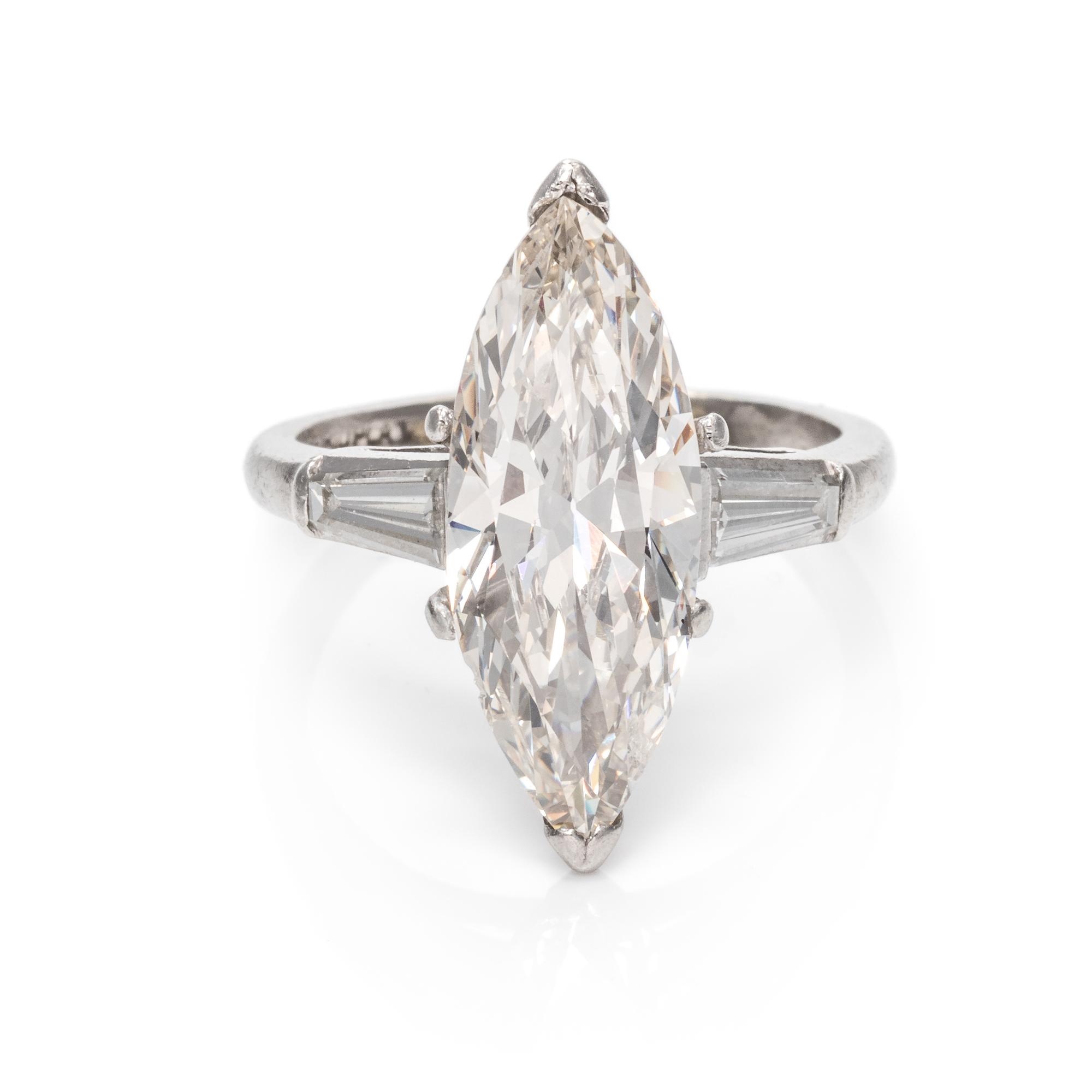 A Platinum and Diamond Ring,