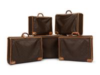 Five Louis Vuitton Suitcases, 1970-90s