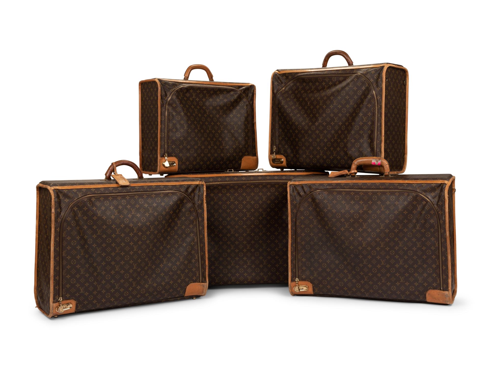 Five Louis Vuitton Suitcases, 1970-90s