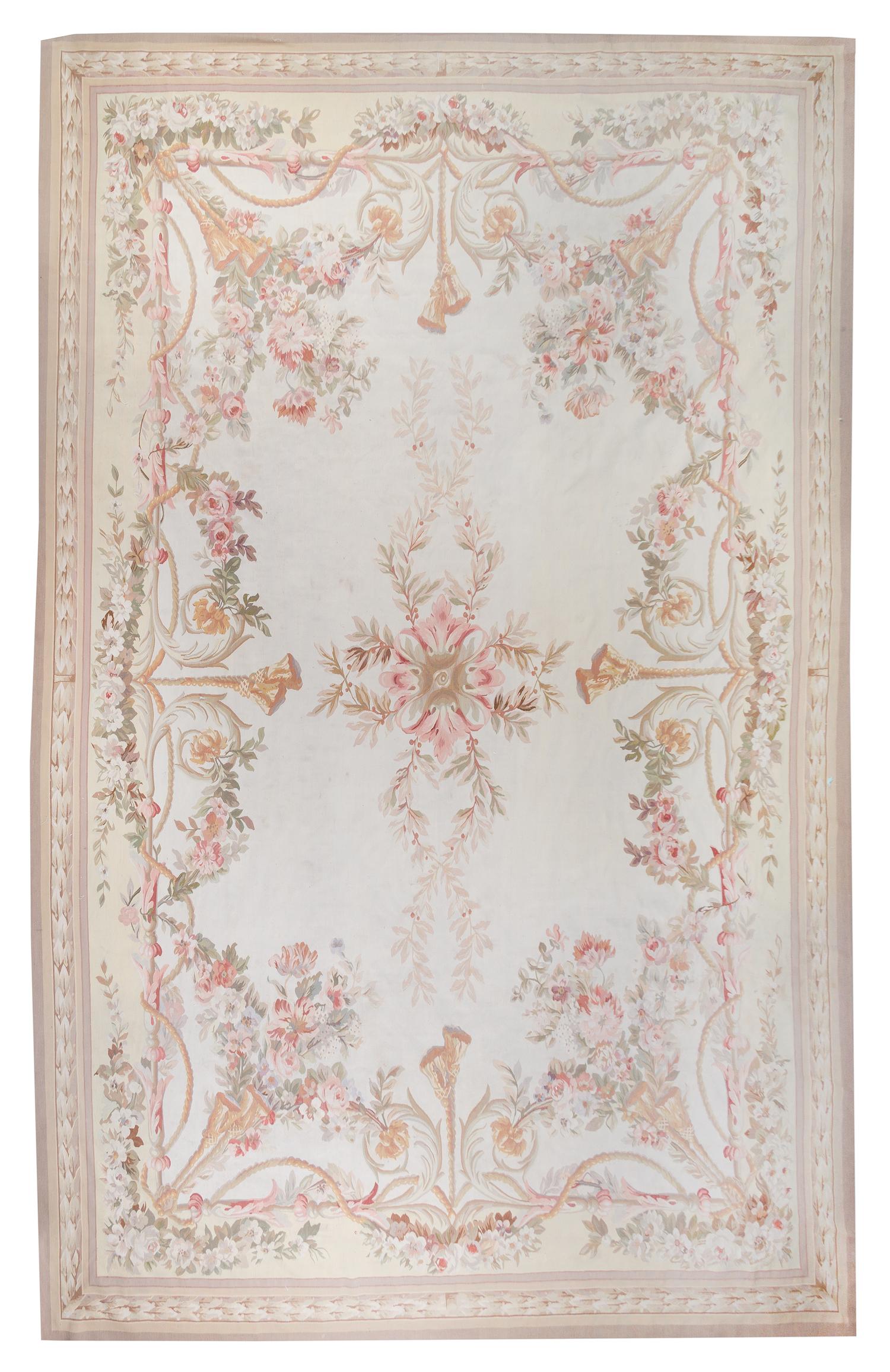 An Aubusson Style Wool Carpet 11 feet x 16 feet. — 20TH CENTURY