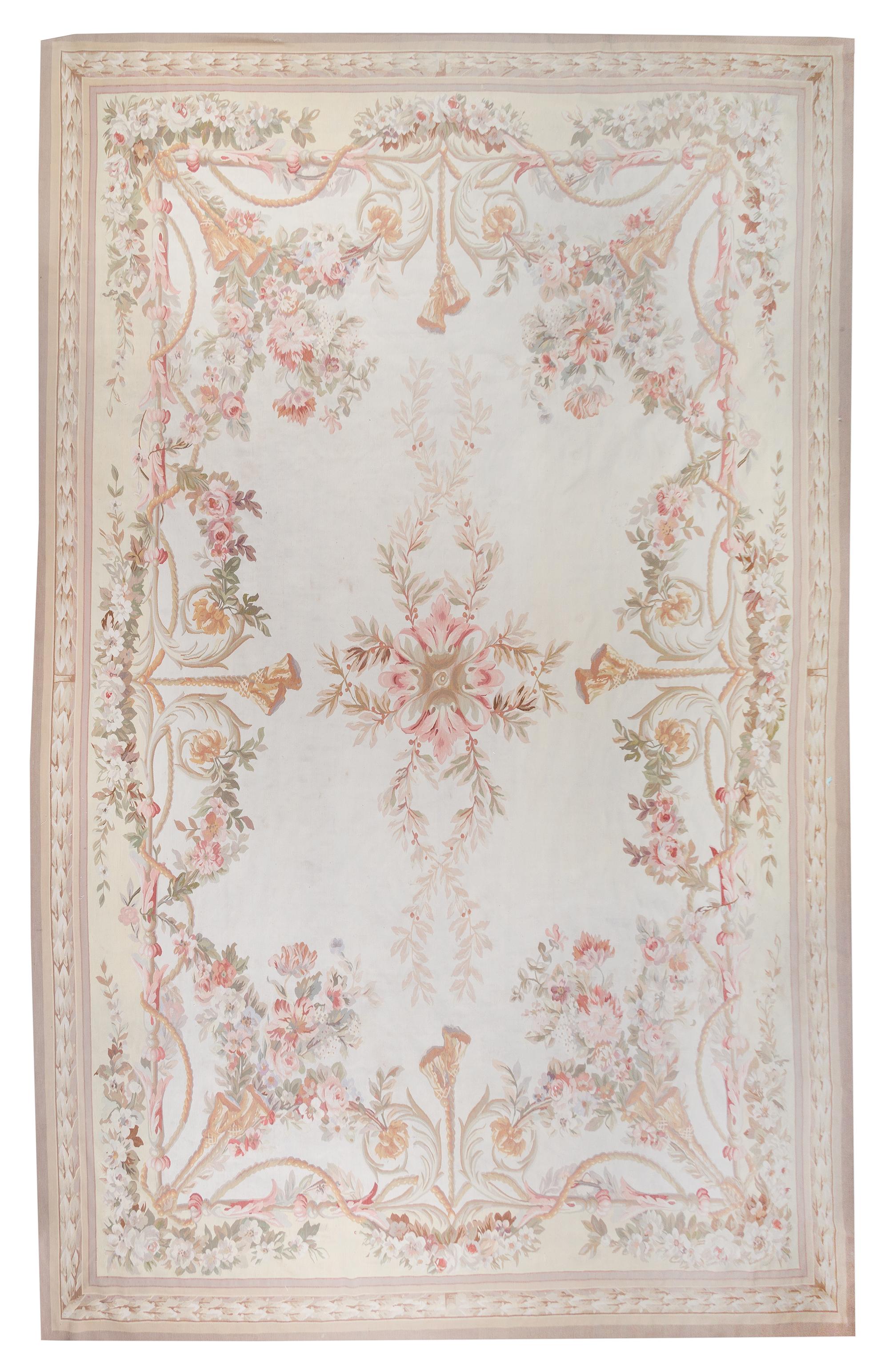 An Aubusson Style Wool Carpet 11 feet x 16 feet. — 20TH CENTURY