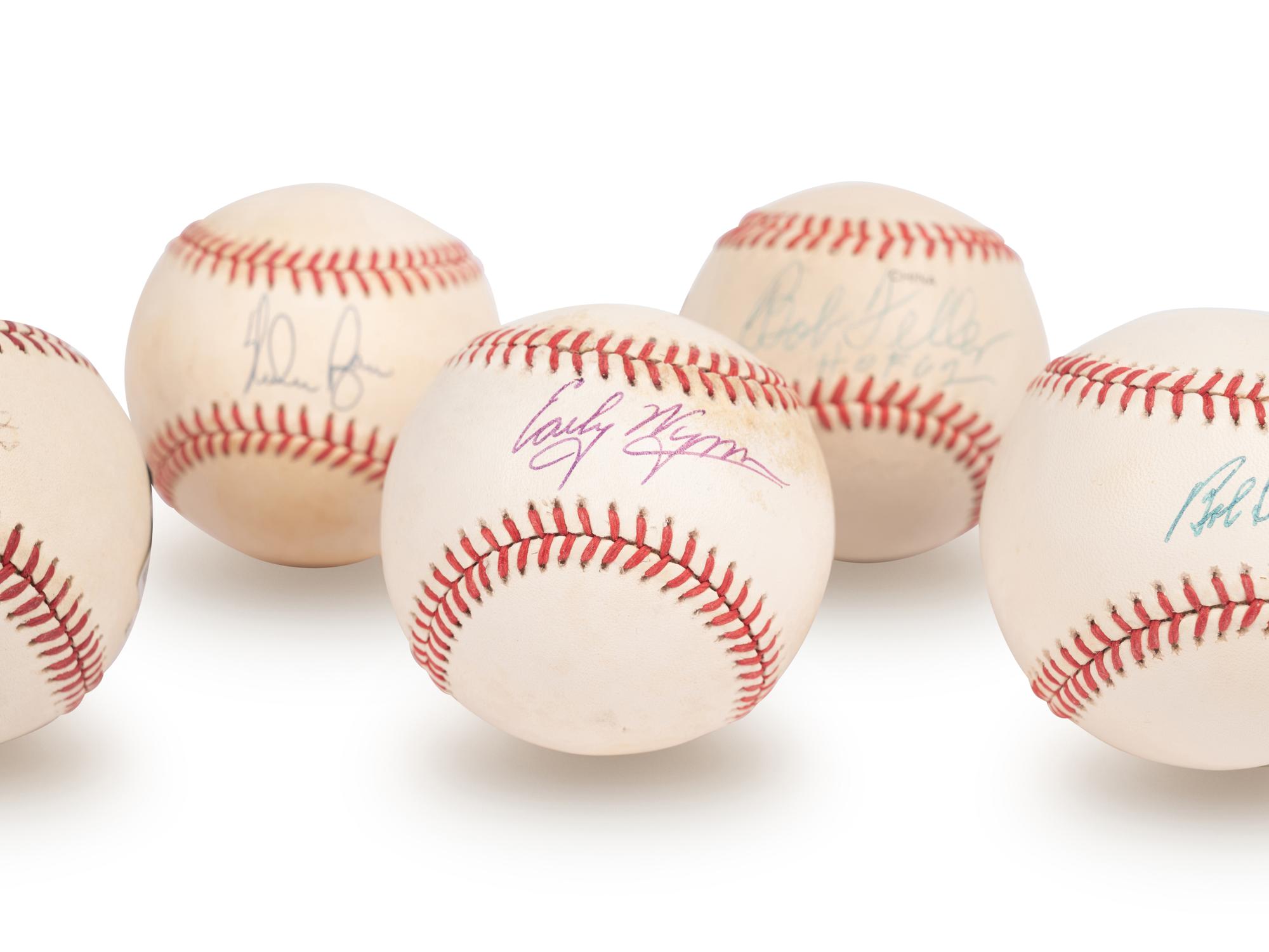 A Group of Nine Hall of Fame Pitcher Signed Autograph Baseballs (Beckett Authentication Services BAS Certified),