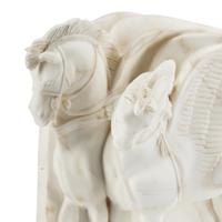 An Italian Carved Marble Horse Group