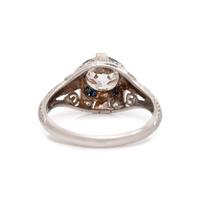 DIAMOND AND SAPPHIRE RING