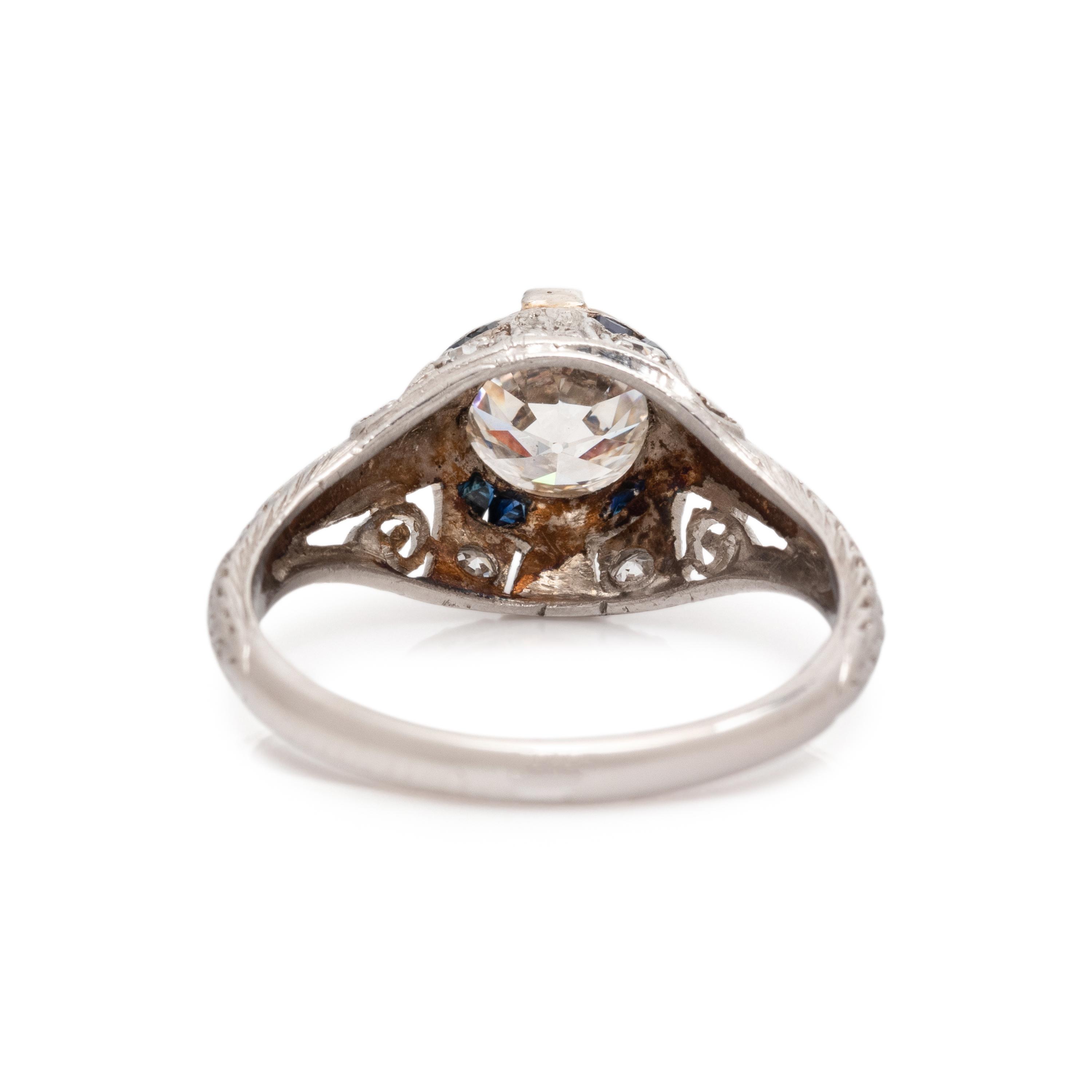DIAMOND AND SAPPHIRE RING