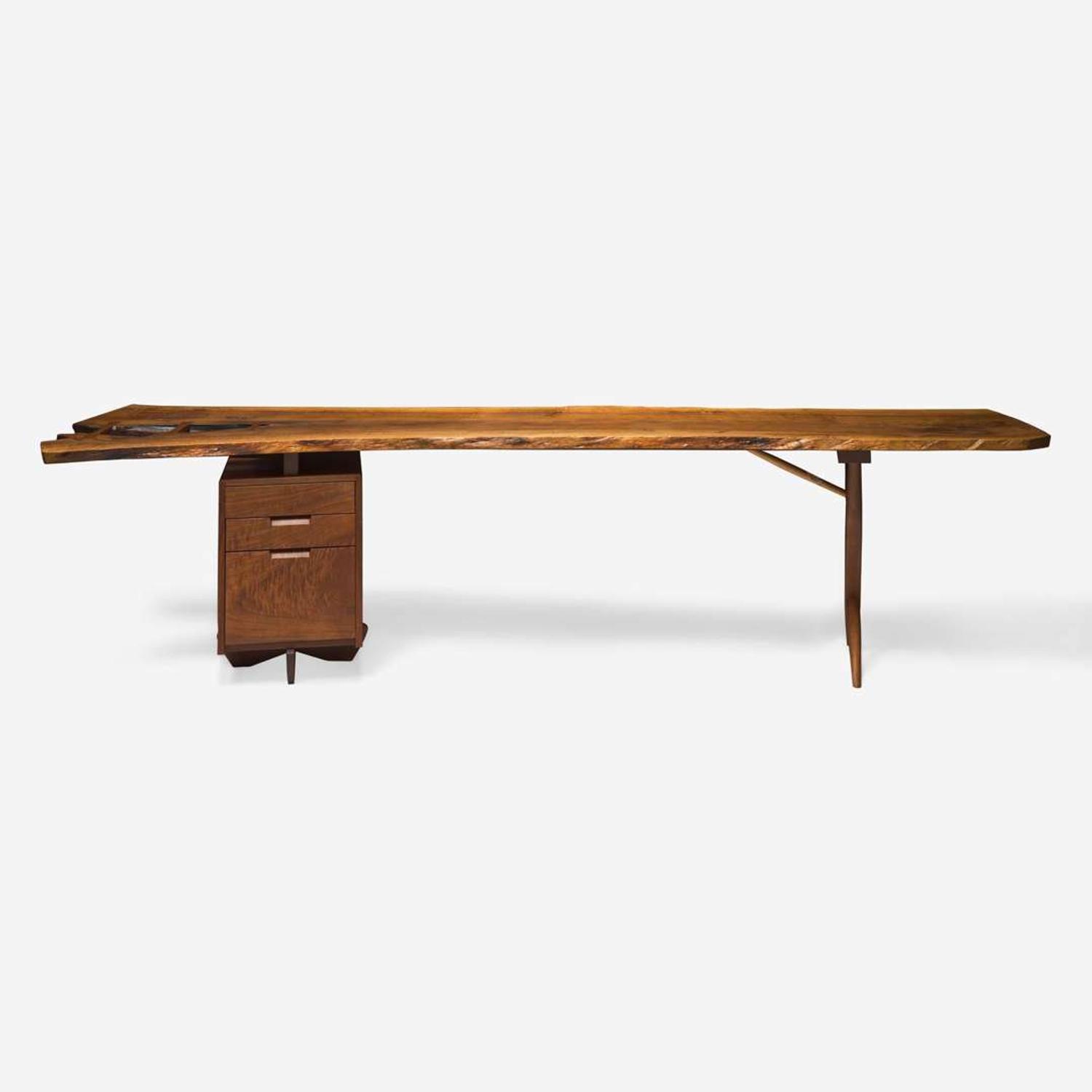 Mira Nakashima (American, b. 1942) Exceptional "Conoid" Desk, George Nakashima Woodworker, New Hope, Pennsylvania, 2010