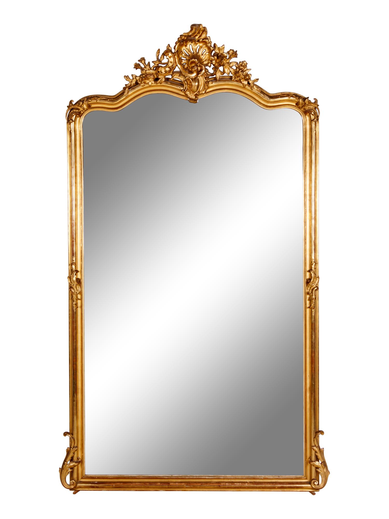 A Louis XV Style Giltwood Mirror