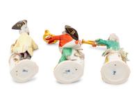 Six Meissen Porcelain Monkey Musicians