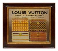 A Hand-Painted Canvas Louis Vuitton Advertising Panel