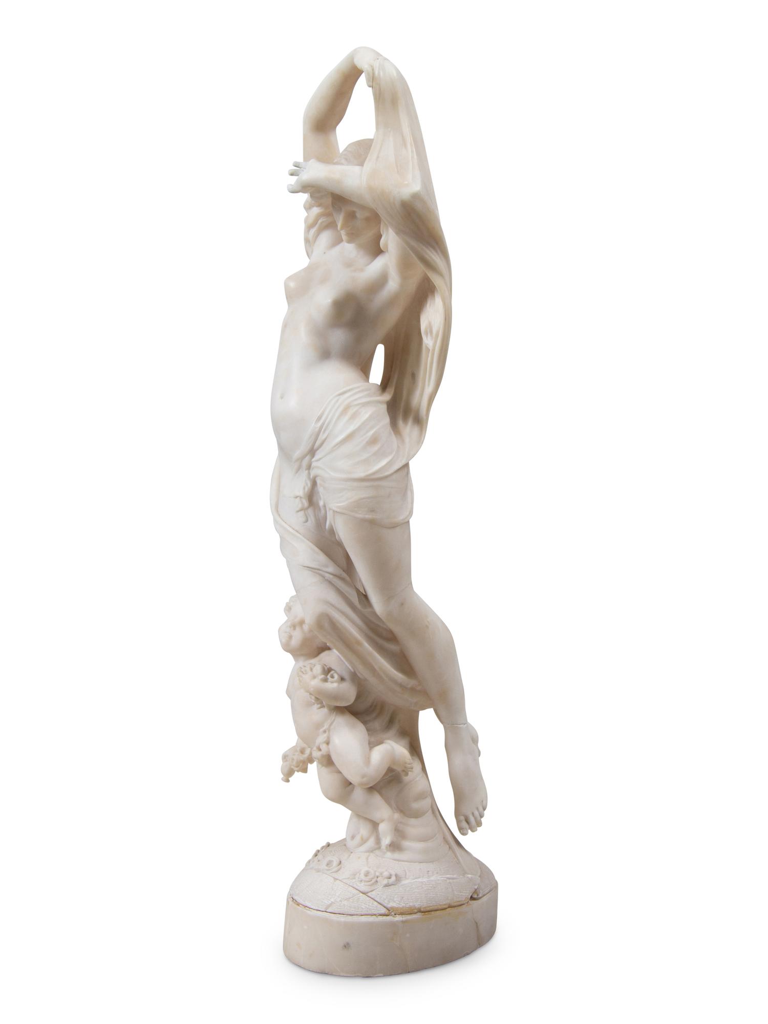 An Italian Alabaster Figural Group