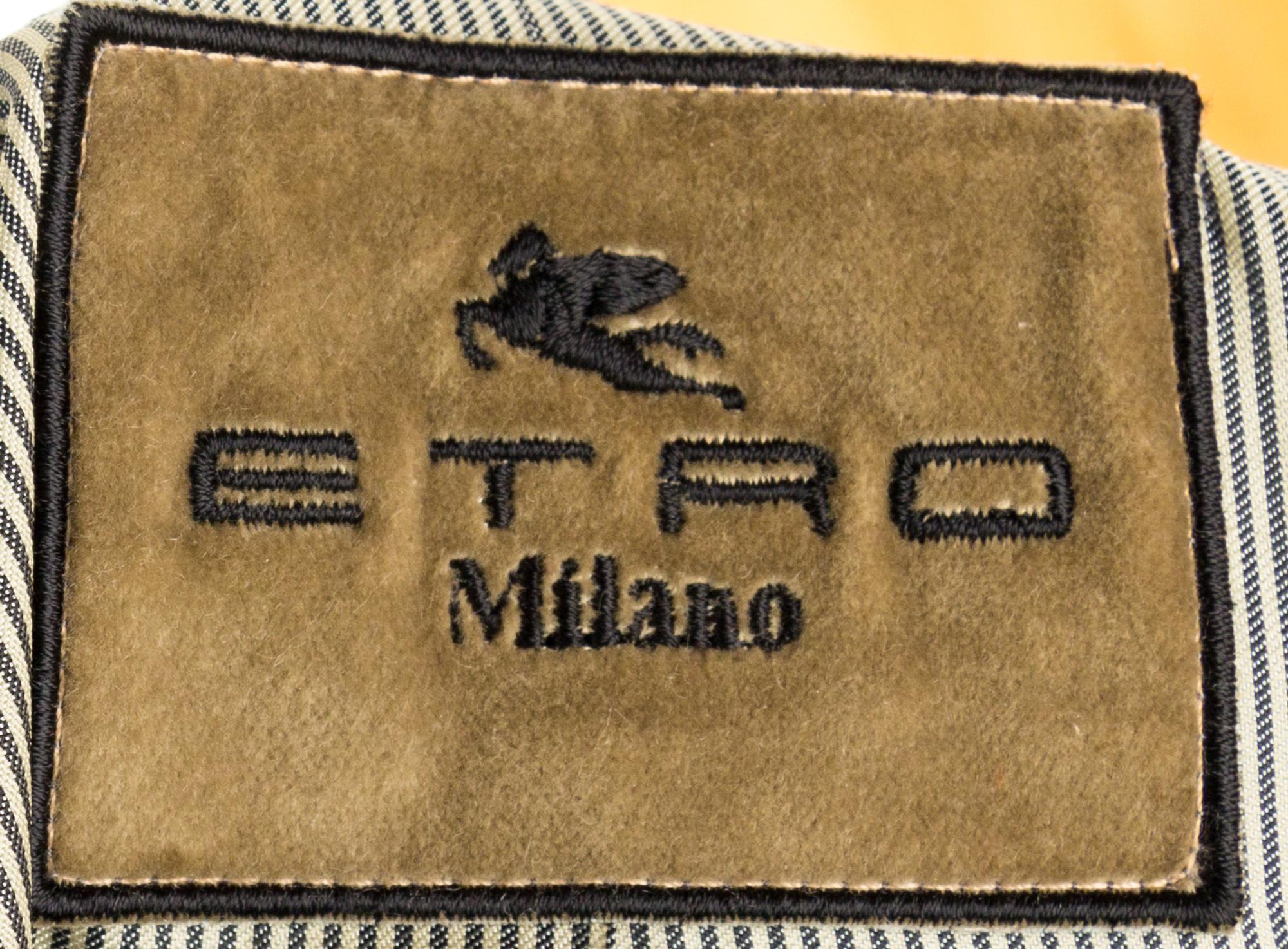 An Etro Black Pattern Coat Size 42.