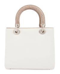 Christian Dior White Canvas Small Lady Dior Bag 2013