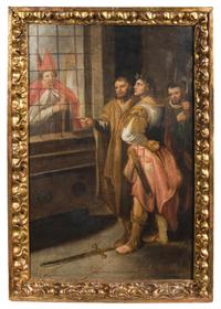 Continental School, (18th/19th Century), The Persecution and Martyrdom of St. Denis (triptych)