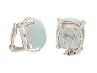MISH NY, BLUE HARDSTONE AND WHITE GOLD EARRINGS