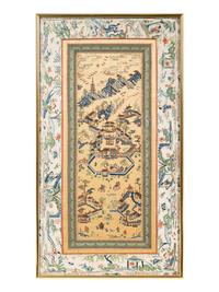 Three Chinese Embroidered Silk Sleeve Bands