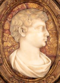 A Grand Tour Carved Marble Portrait Plaque