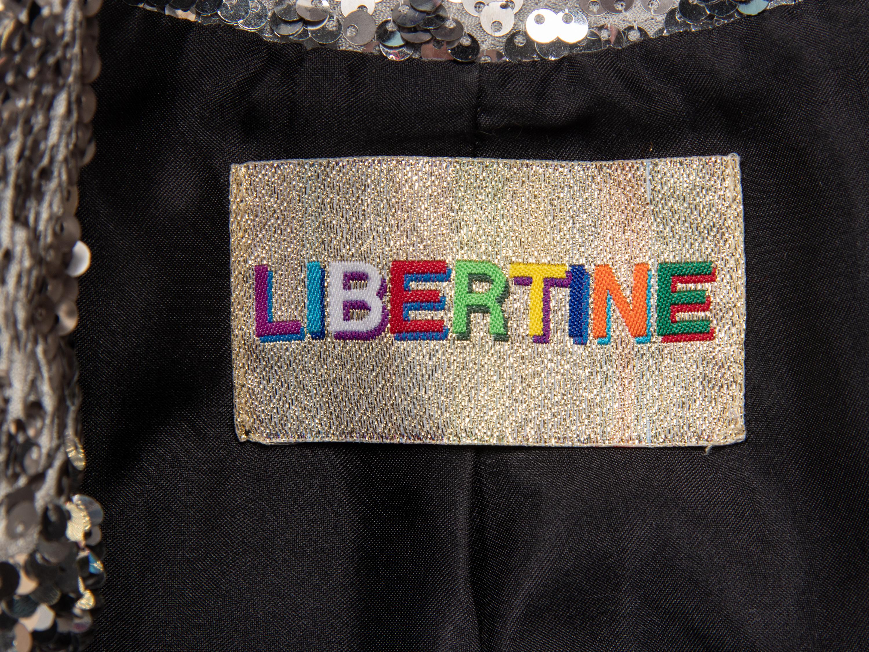 LIBERTINE, SILVER SEQUINED TAILORED JACKET