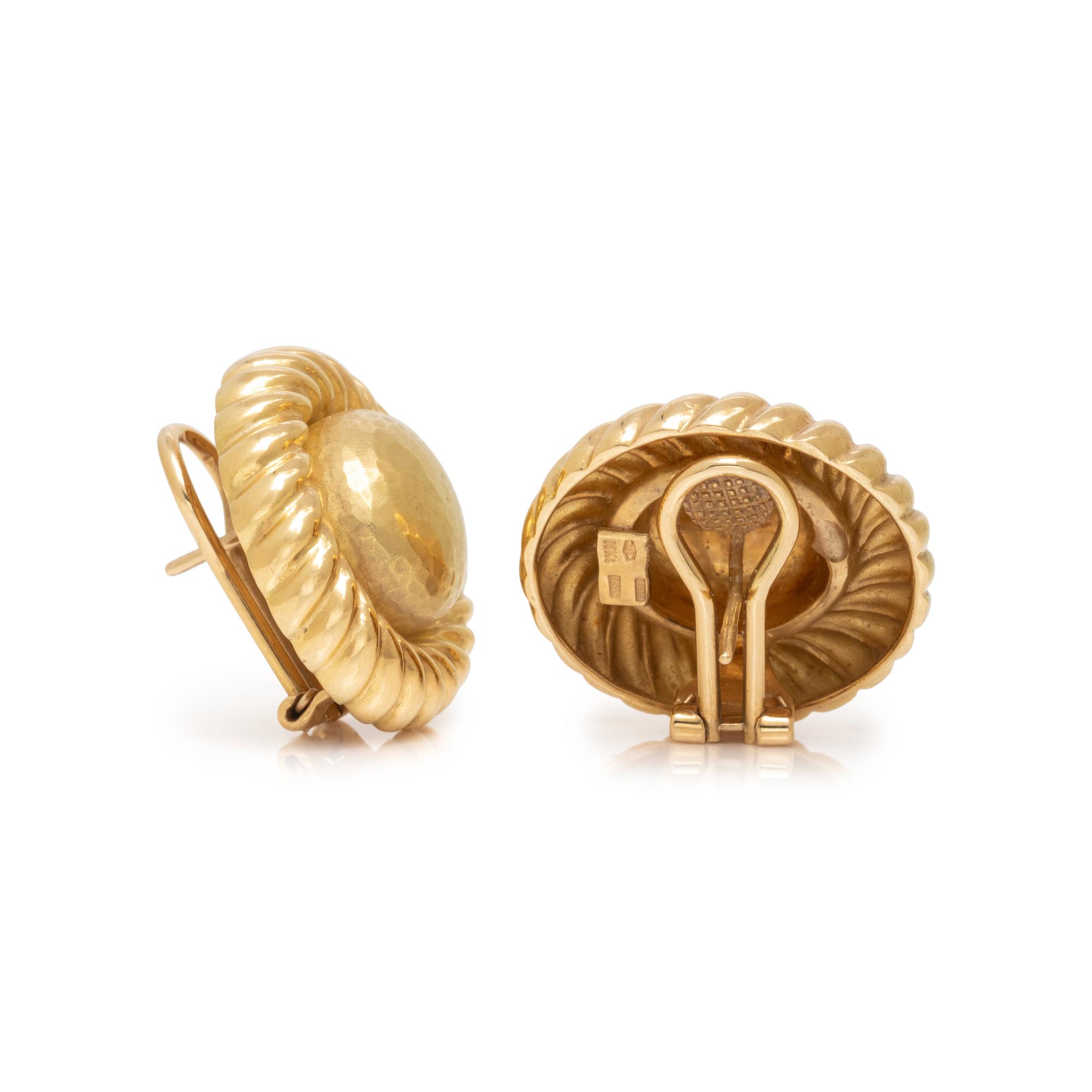 YELLOW GOLD EARCLIPS