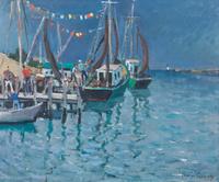 Nicolai Cikovsky, (Russian, 1894-1984), Boats