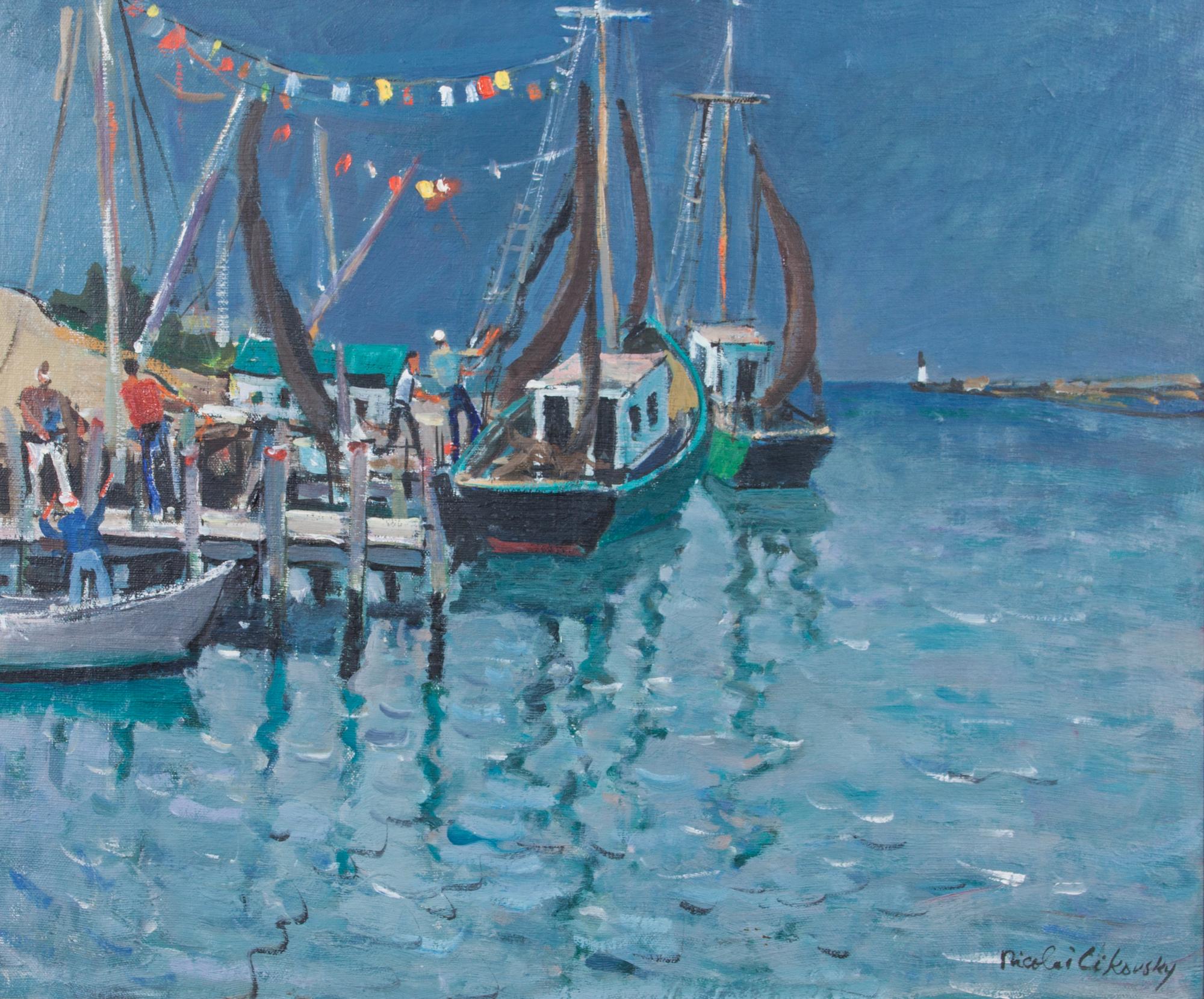 Nicolai Cikovsky, (Russian, 1894-1984), Boats