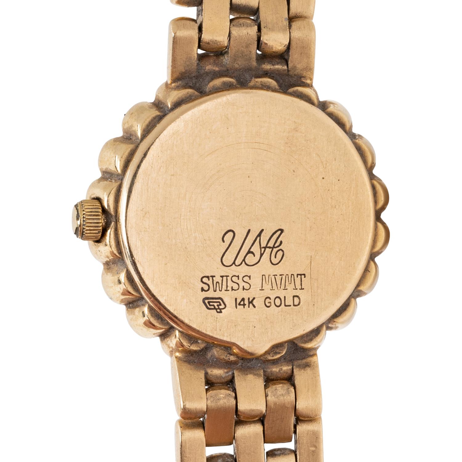 ROBANN'S, YELLOW GOLD AND DIAMOND WATCH