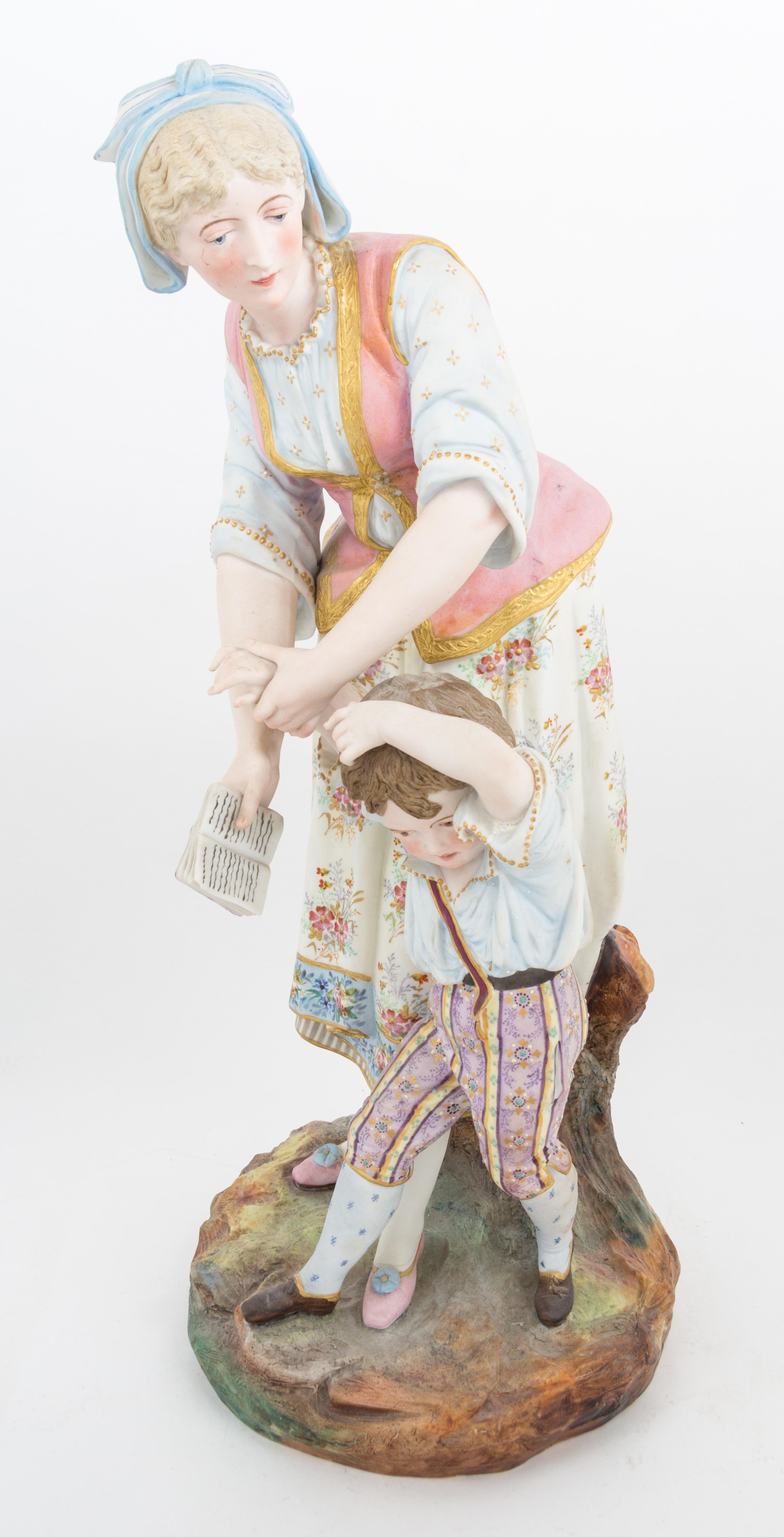 A Continental Bisque Figural Group Height 20 3/4 inches. — 19TH/20TH CENTURY