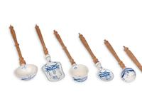 A Group of Nine Blue and White Porcelain and Ceramic Serving Articles