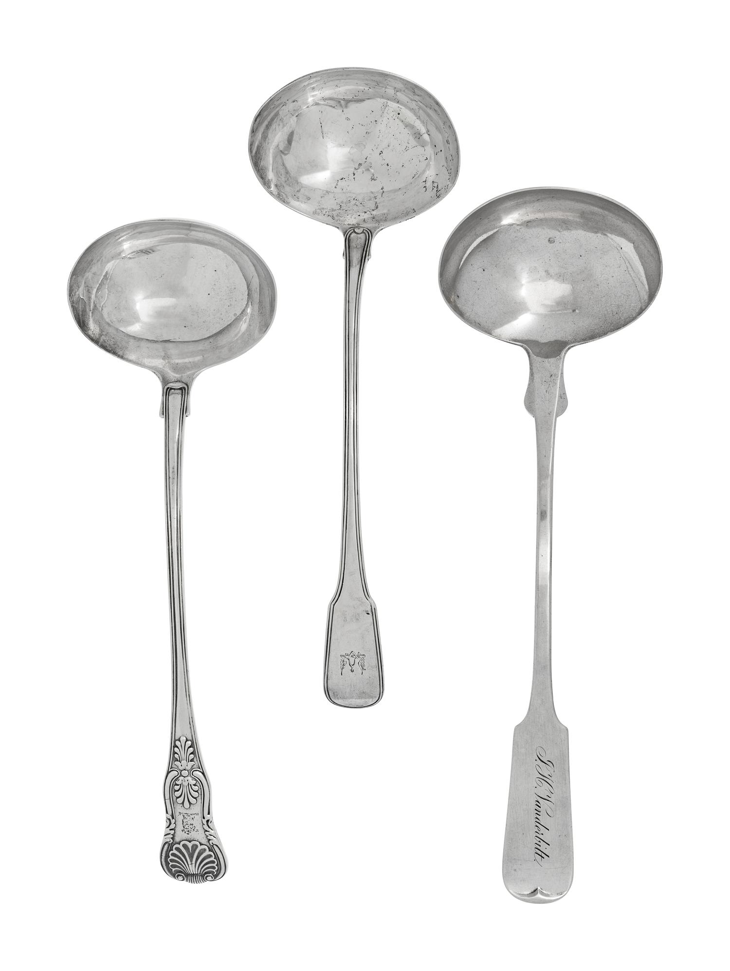 A Group of Six English Silver Ladles