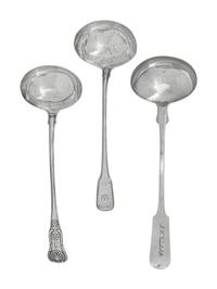 A Group of Six English Silver Ladles