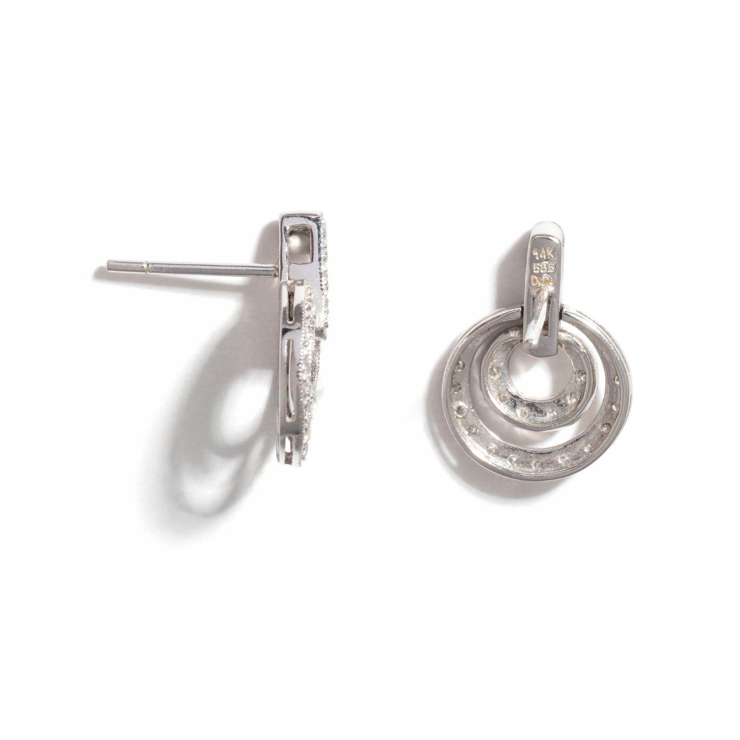 WHITE GOLD AND DIAMOND EARRINGS