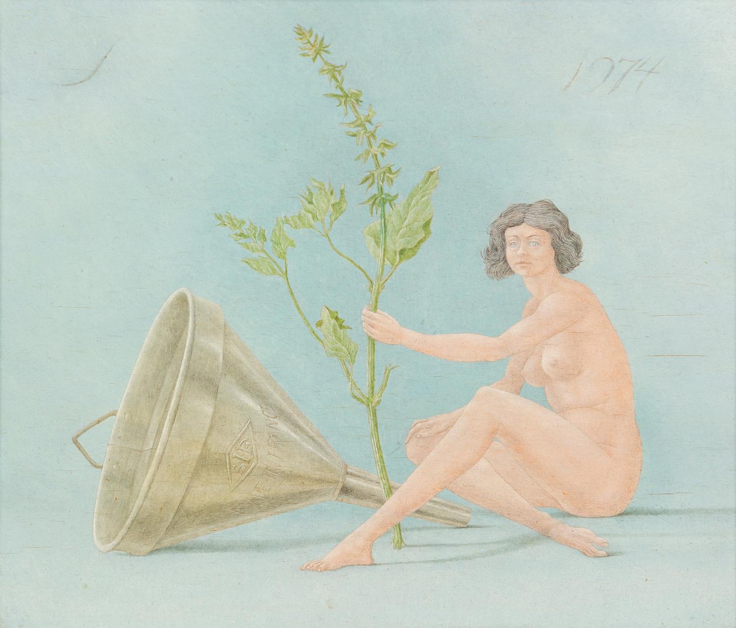 John Wilde, (American, 1919-2006), Shirley with Funnel and Sweet Basil, 1974 (#9 from Shirley in the Kitchen Series)