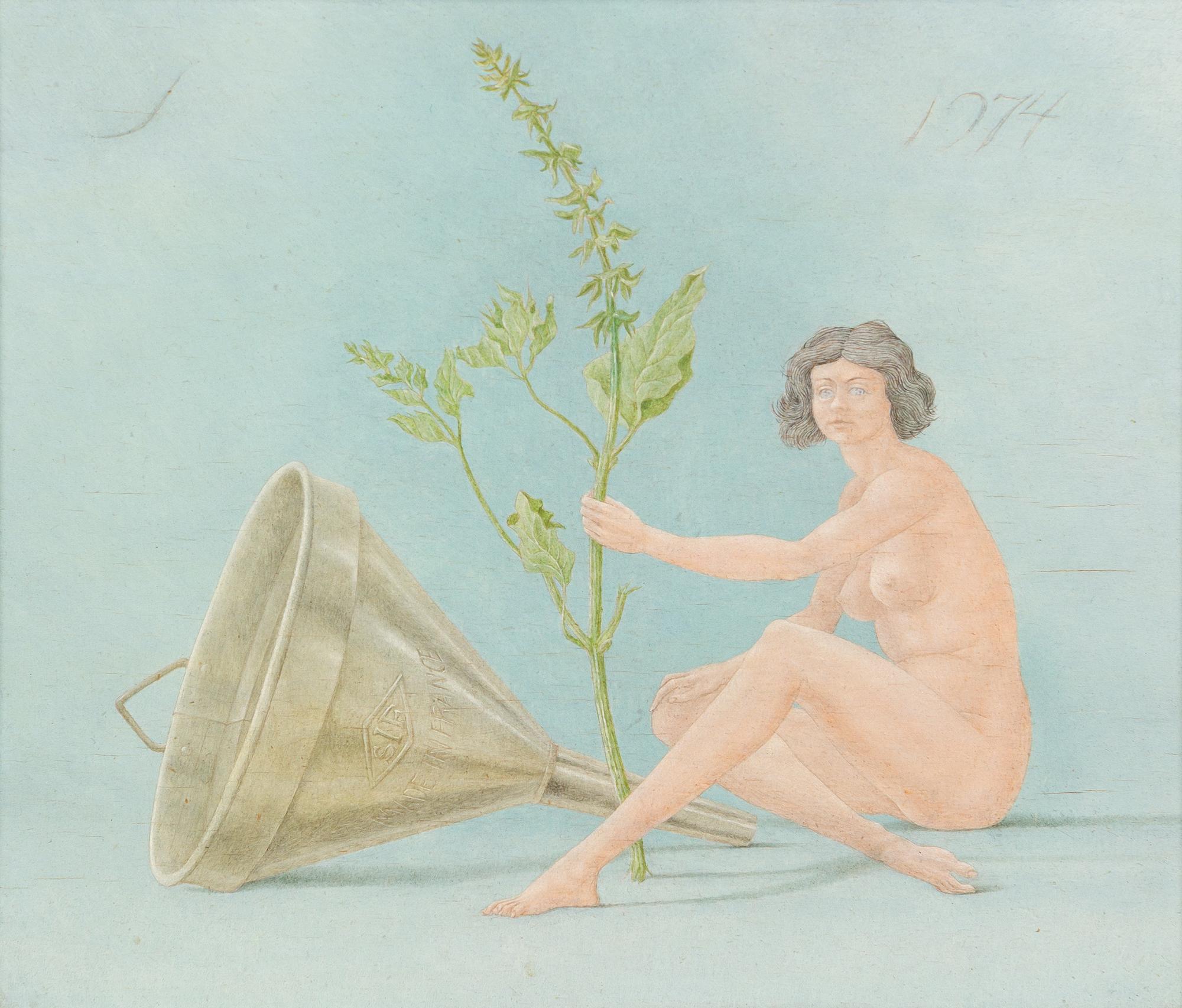 John Wilde, (American, 1919-2006), Shirley with Funnel and Sweet Basil, 1974 (#9 from Shirley in the Kitchen Series)