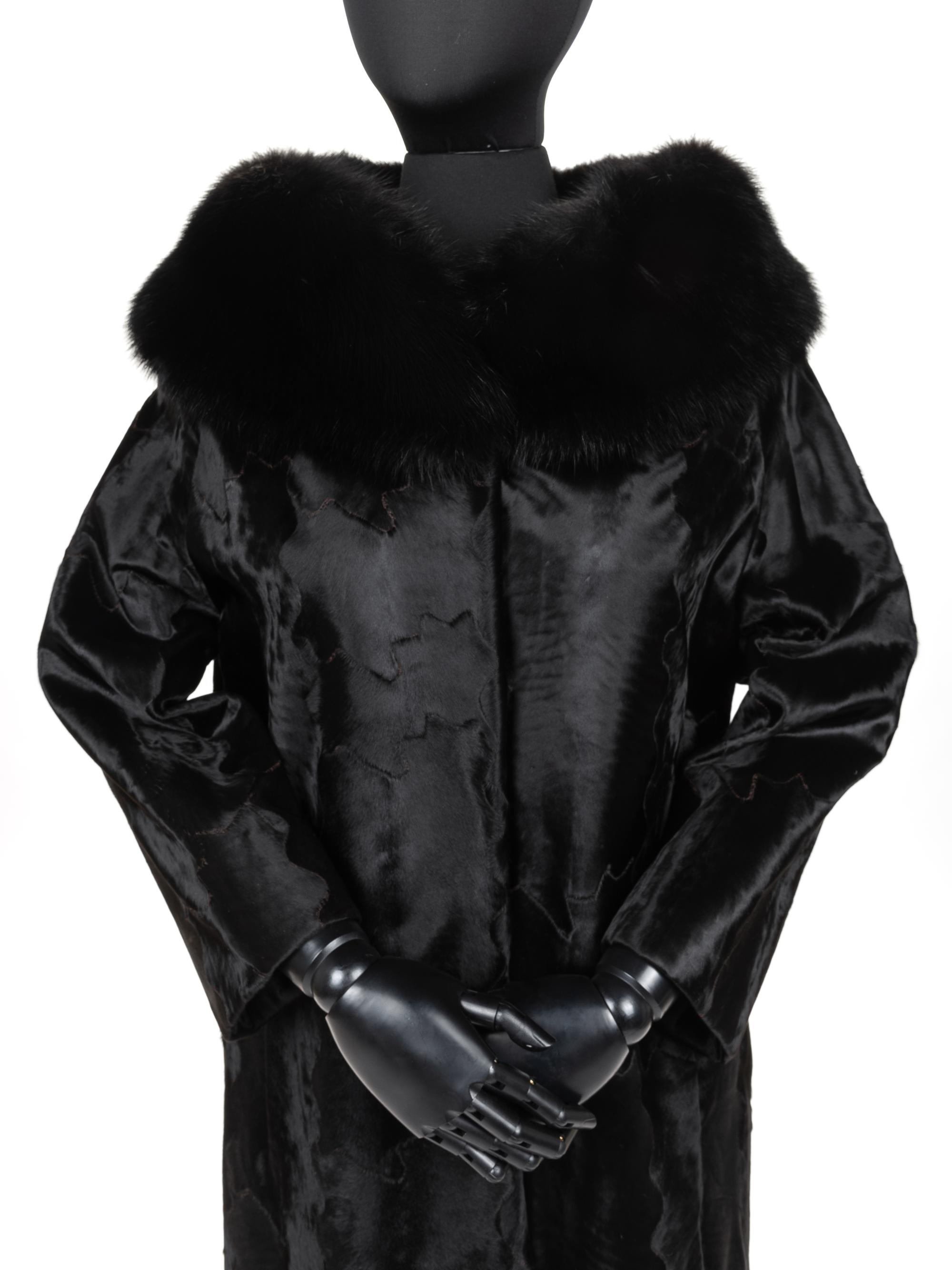 J. Mendel Sheered Lambskin and Fox Fur Coat